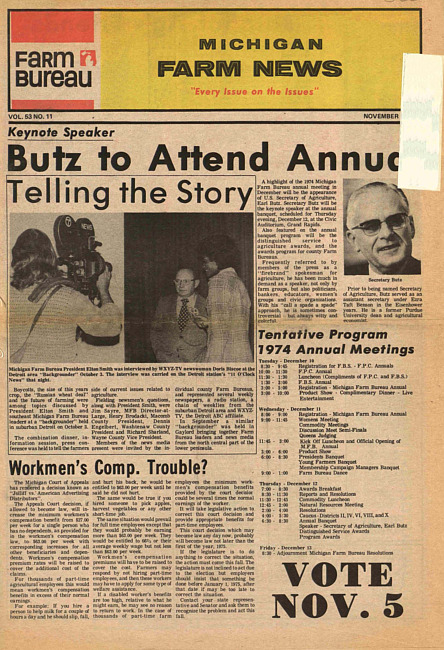Michigan farm news. (1974 November)
