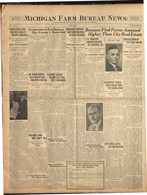 Michigan Farm Bureau news. (1924 June 13)
