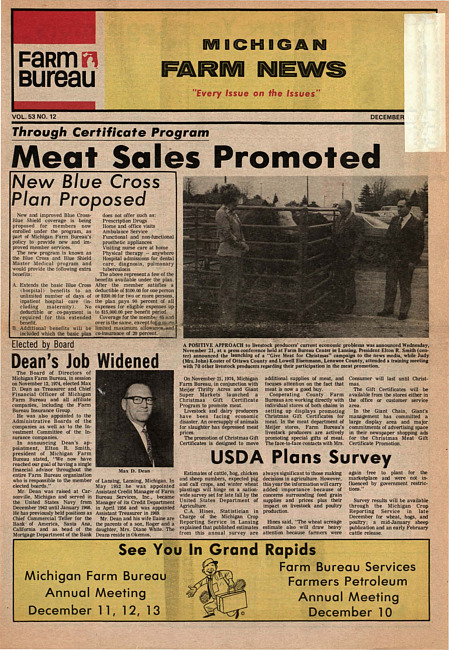 Michigan farm news. (1974 December)