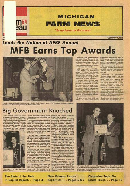 Michigan farm news. (1975 February)