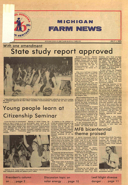 Michigan farm news. (1975 July)