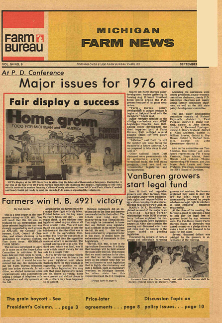 Michigan farm news. (1975 September)