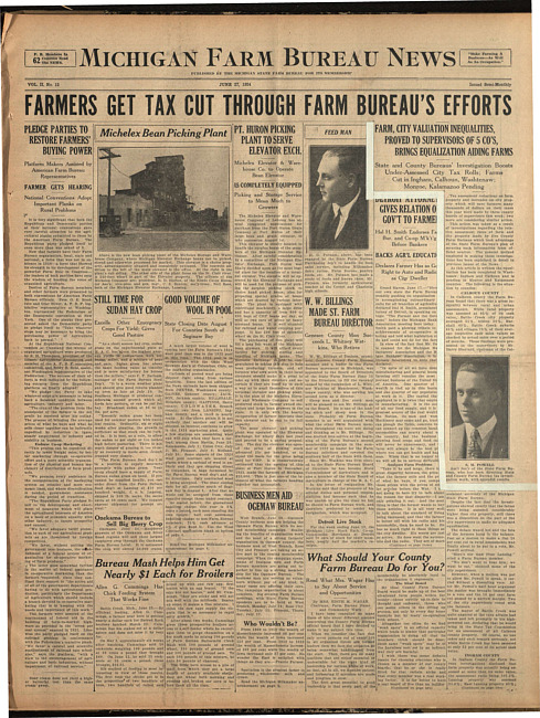 Michigan Farm Bureau news. (1924 June 27)