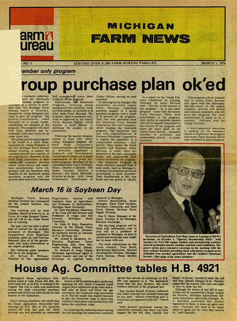 Michigan farm news. (1976 March)