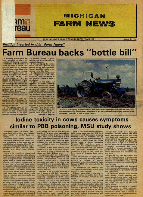 Michigan farm news. (1976 May)