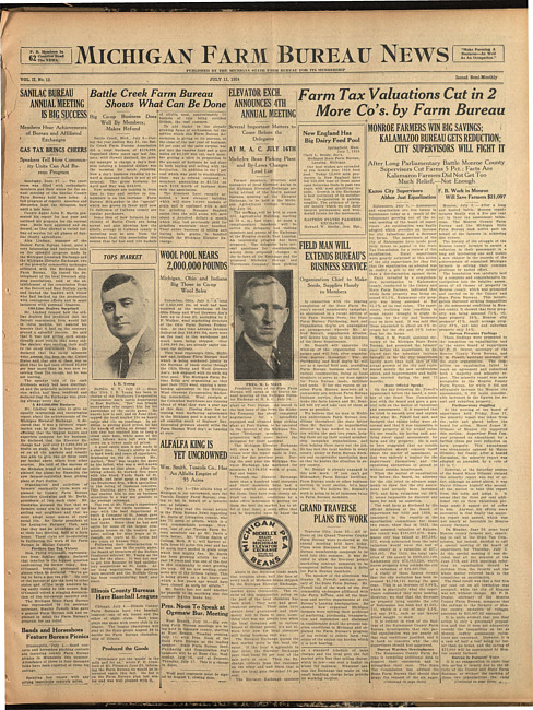 Michigan Farm Bureau news. (1924 July 11)