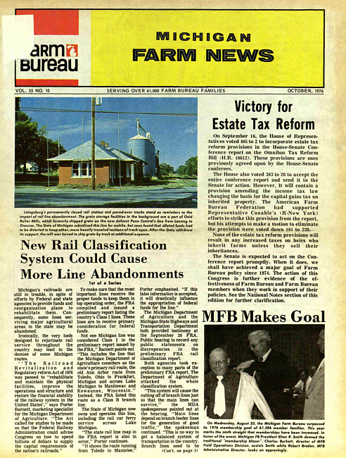Michigan farm news. (1976 October)