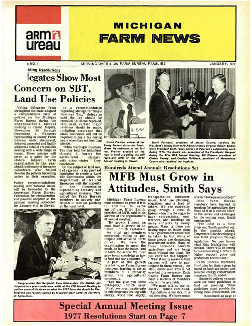 Michigan farm news. (1977 January)