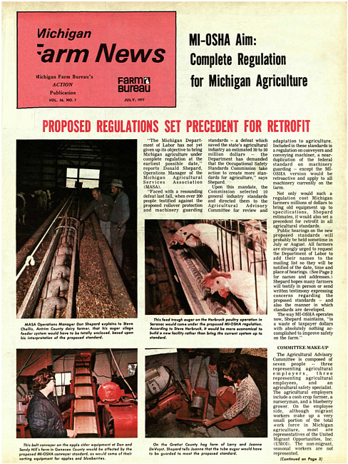 Michigan farm news. (1977 July)