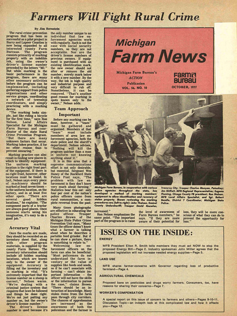 Michigan farm news. (1977 October)