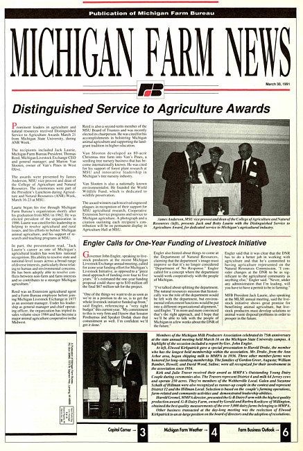 Michigan farm news : publication of Michigan Farm Bureau. (1991 March 30)