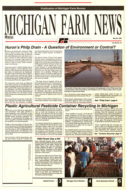 Michigan farm news : publication of Michigan Farm Bureau. (1992 May 30)