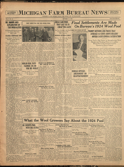 Michigan Farm Bureau news. (1924 October 17)