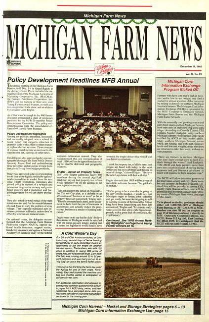 Michigan farm news : publication of Michigan Farm Bureau. (1992 December 18)