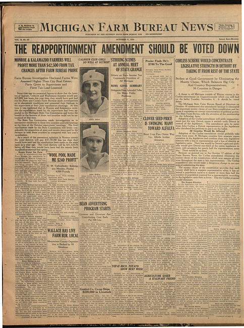 Michigan Farm Bureau news. (1924 October 31)