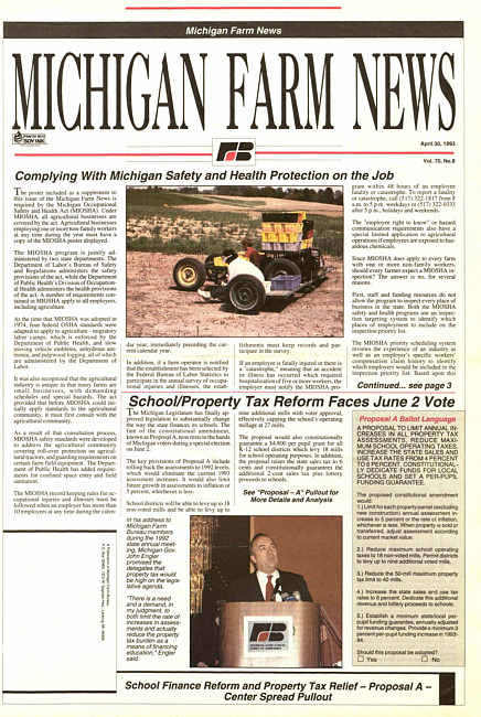 Michigan farm news : publication of Michigan Farm Bureau. (1993 April 30)
