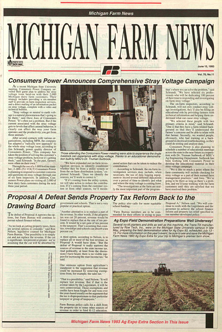 Michigan farm news : publication of Michigan Farm Bureau. (1993 June 15)