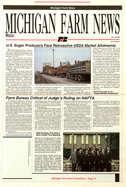 Michigan farm news : publication of Michigan Farm Bureau. (1993 July 15)