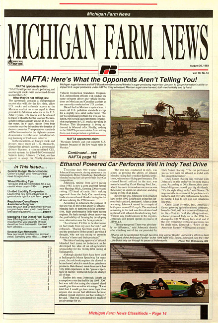 Michigan farm news : publication of Michigan Farm Bureau. (1993 August 30)