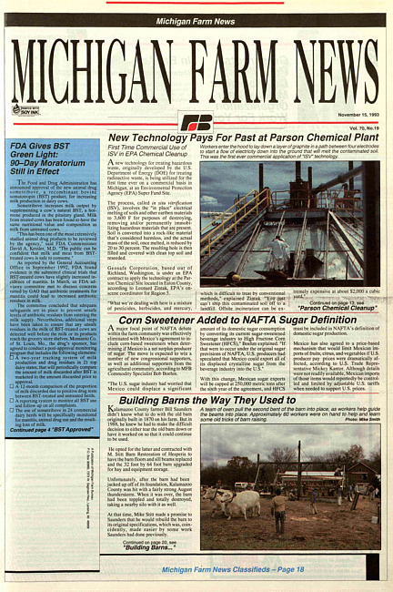 Michigan farm news : publication of Michigan Farm Bureau. (1993 November 15)