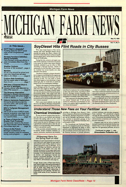 Michigan farm news : publication of Michigan Farm Bureau. (1994 May 15)