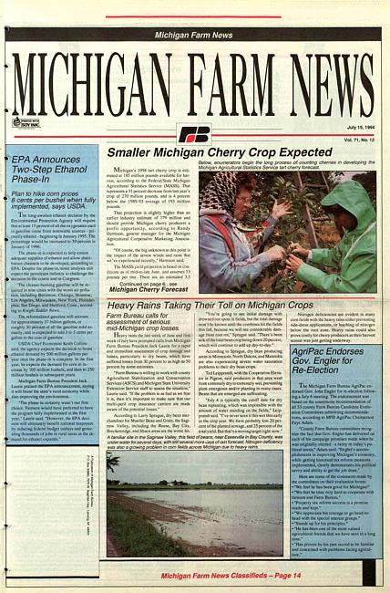 Michigan farm news : publication of Michigan Farm Bureau. (1994 July 15)