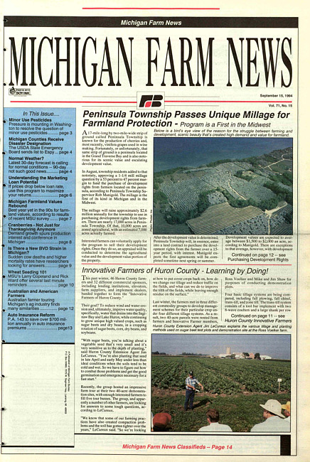 Michigan farm news : publication of Michigan Farm Bureau. (1994 September 15)