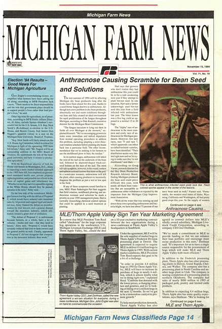 Michigan farm news : publication of Michigan Farm Bureau. (1994 November 15)