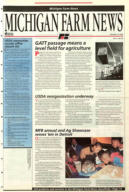 Michigan farm news : publication of Michigan Farm Bureau. (1994 December 15)