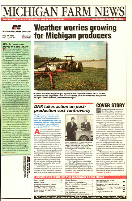 Michigan farm news : publication of Michigan Farm Bureau. (1996 May 30)