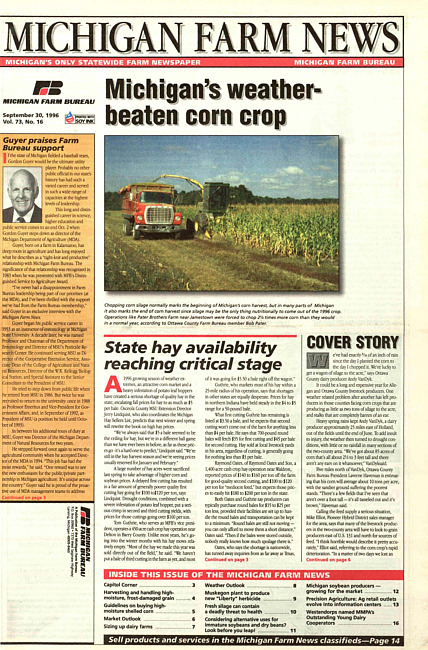 Michigan farm news : publication of Michigan Farm Bureau. (1996 September 30)