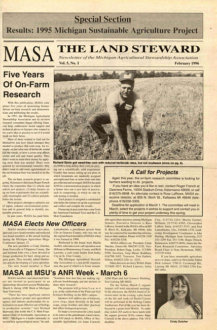 Michigan farm news. (1996), Special section