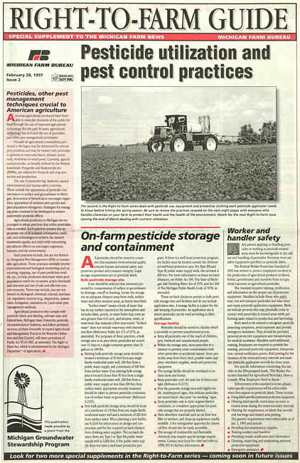 Michigan farm news. (1997 February), Supplement