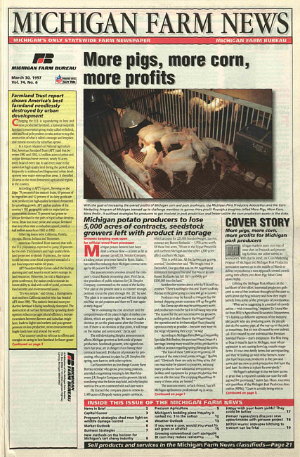 Michigan farm news : publication of Michigan Farm Bureau. (1997 March 30)