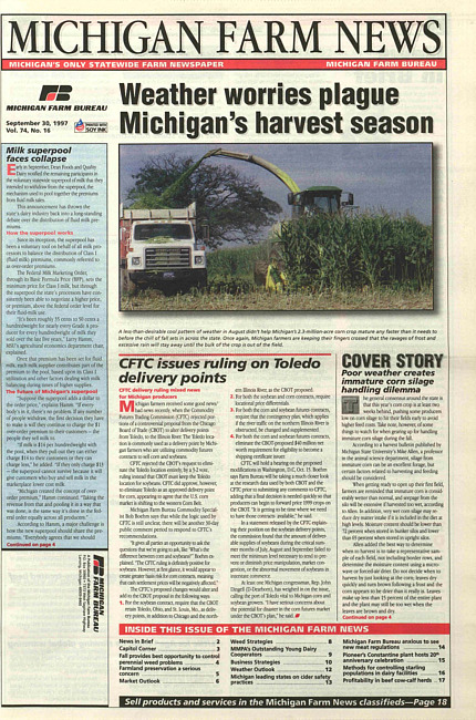 Michigan farm news : publication of Michigan Farm Bureau. (1997 September 30)