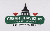 Cesar Chavez Avenue Lansing Michigan t-shirt