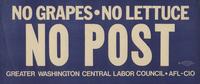 No Grapes – No Lettuce: No Post