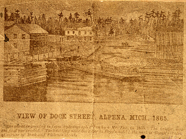 View of Dock Street, Alpena, Michigan