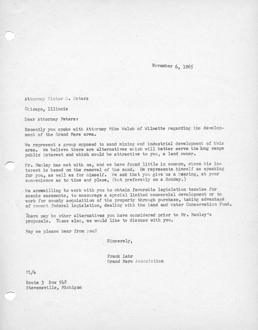 Frank Lahr letter #10