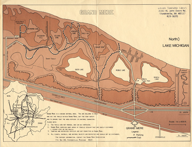 Grande Mere trail map