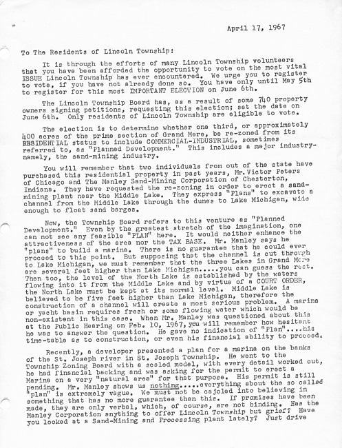 April 1967 newsletter