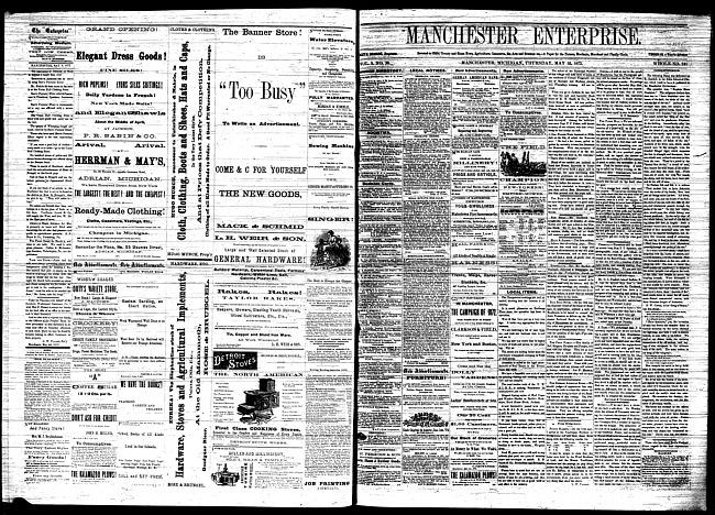 Manchester enterprise. Vol. 5 no. 33 (1872 May 16)