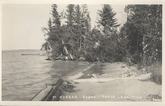 At harbor beach, Torch Lake