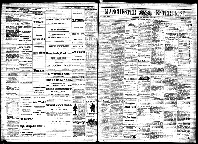 Manchester enterprise. Vol. 6 no. 28 (1873 April 10)