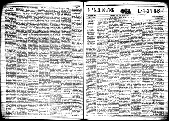 Manchester enterprise. Vol. 8 no. 4 (1874 October 22)