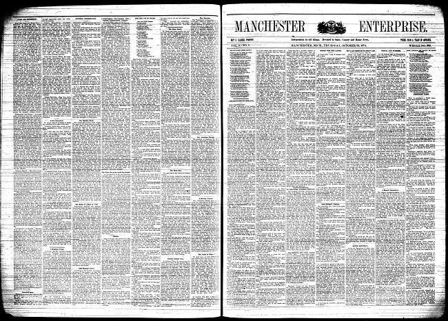 Manchester enterprise. Vol. 8 no. 5 (1874 October 29)