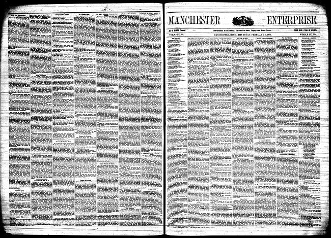 Manchester enterprise. Vol. 8 no. 20 (1875 February 11)