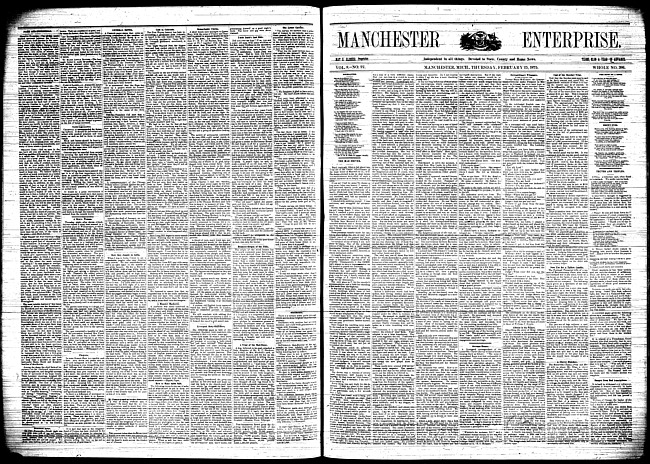 Manchester enterprise. Vol. 8 no. 22 (1875 February 25)