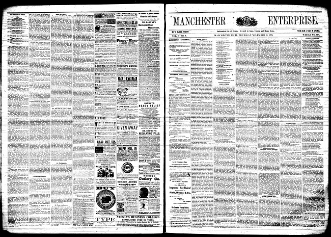 Manchester enterprise. Vol. 9 no. 8 (1875 November 18)
