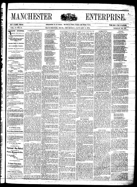 Manchester enterprise. Vol. 9 no. 15 (1876 January 6)